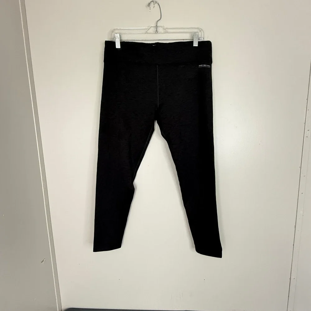 Marc New York Leggings Womens XL Performance Black Heathered High Rise Cropped - Picture 2 of 7